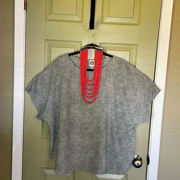 Anne Klein Graceful Bateau Neckline Blouse - Picture 2 of 13